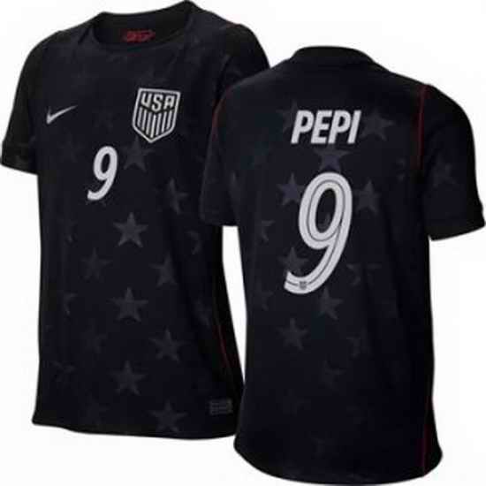 Women 9 Ricardo Pepi USMNT 2026 Home Stadium Replica Jersey 3